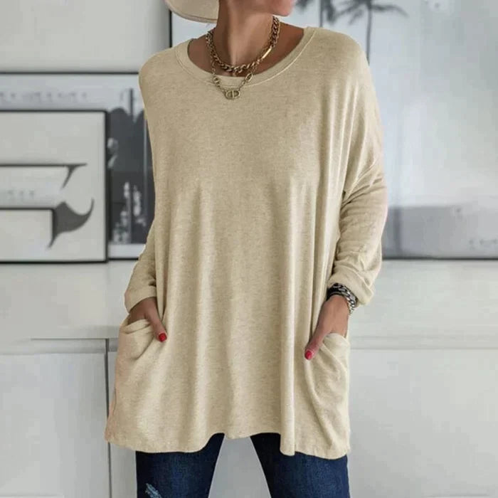 Anne – Oversized Tunic Top with Pockets