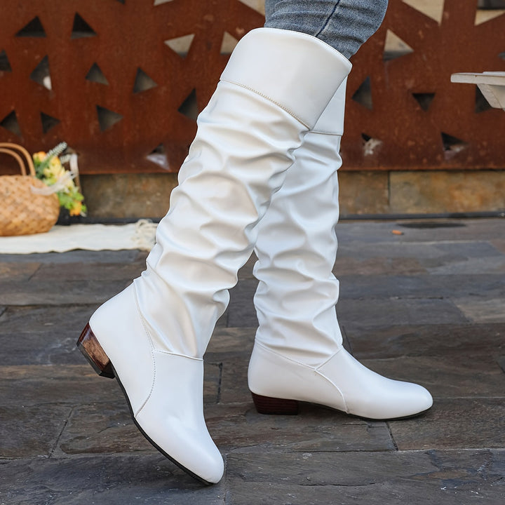 Carolina – Ruched Pull-On Over-the-Knee Boots for Women