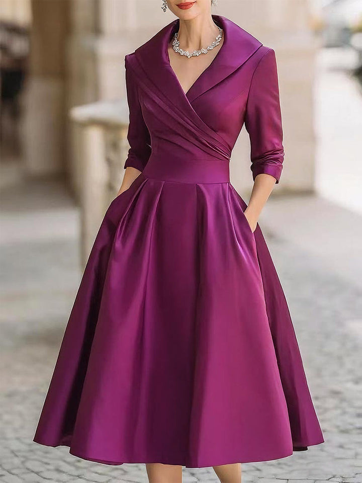 Samantha – Flowy V-Neck Summer Midi Dress