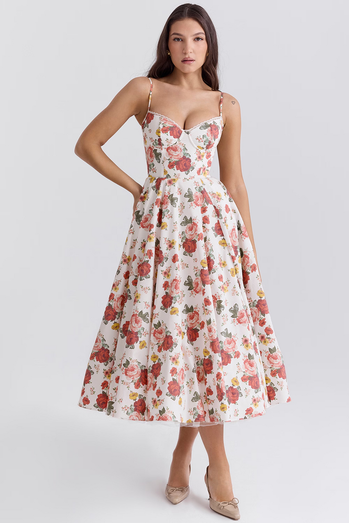 Bianca – Fit-and-Flare Midi Dress for Wedding Guest