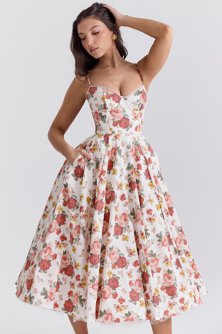 Bianca – Fit-and-Flare Midi Dress for Wedding Guest