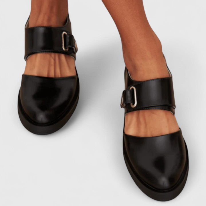 Rose – Mary Jane Flats with Buckle Strap