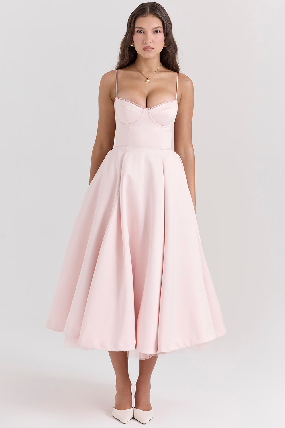 Bianca – Fit-and-Flare Midi Dress for Wedding Guest