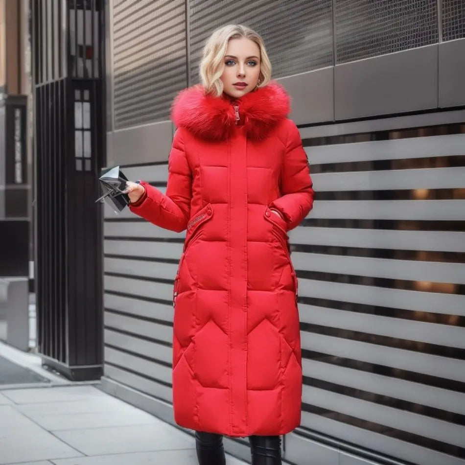 Rowan – Longline Quilted Puffer Coat for Women