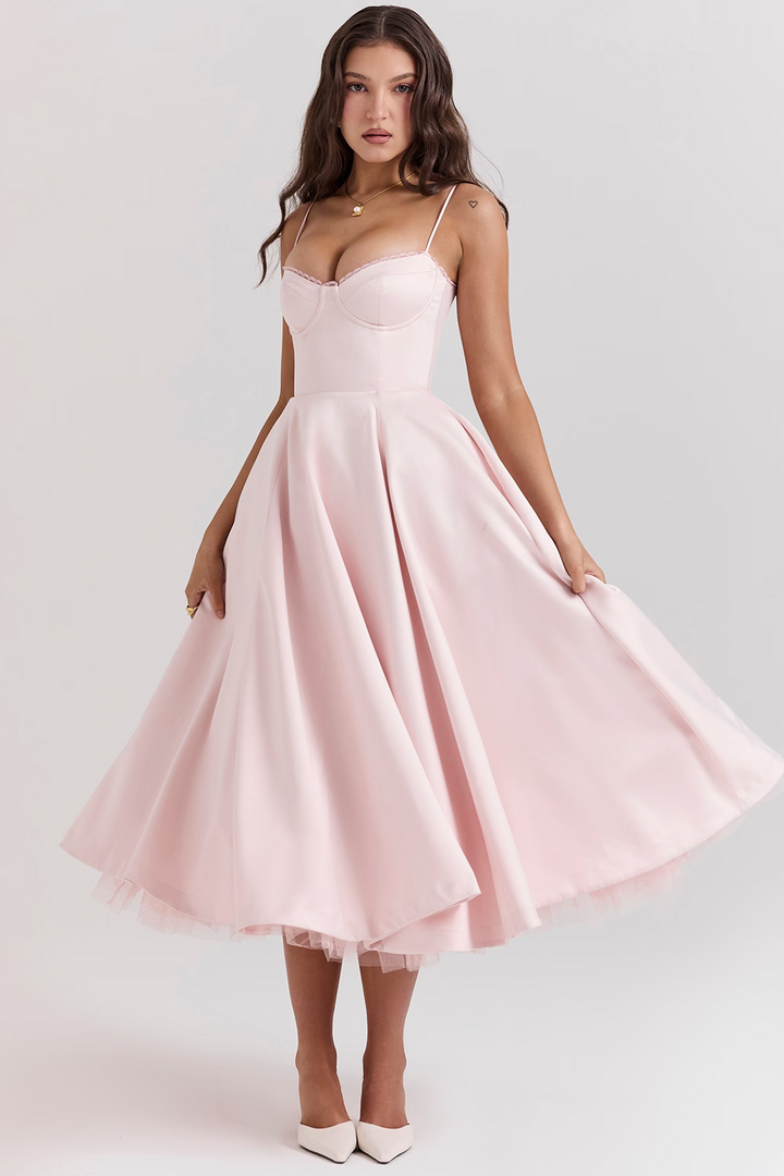 Bianca – Fit-and-Flare Midi Dress for Wedding Guest