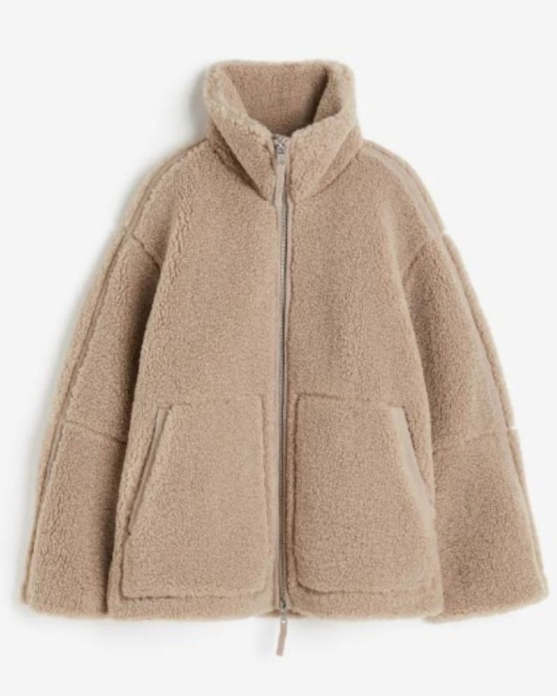 Rory – Funnel-Neck Teddy Jacket for Women
