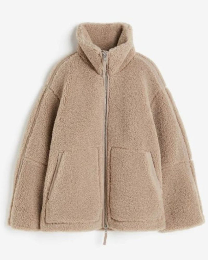 Rory – Funnel-Neck Teddy Jacket for Women