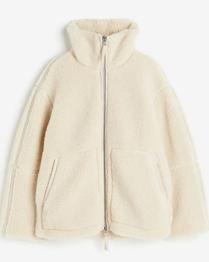 Rory – Funnel-Neck Teddy Jacket for Women