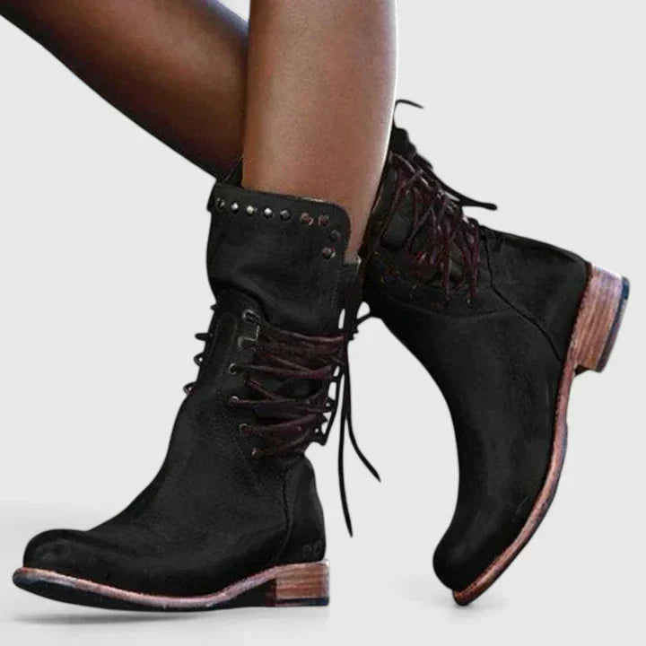 Danica – Studded Block Heel Boots for Fall