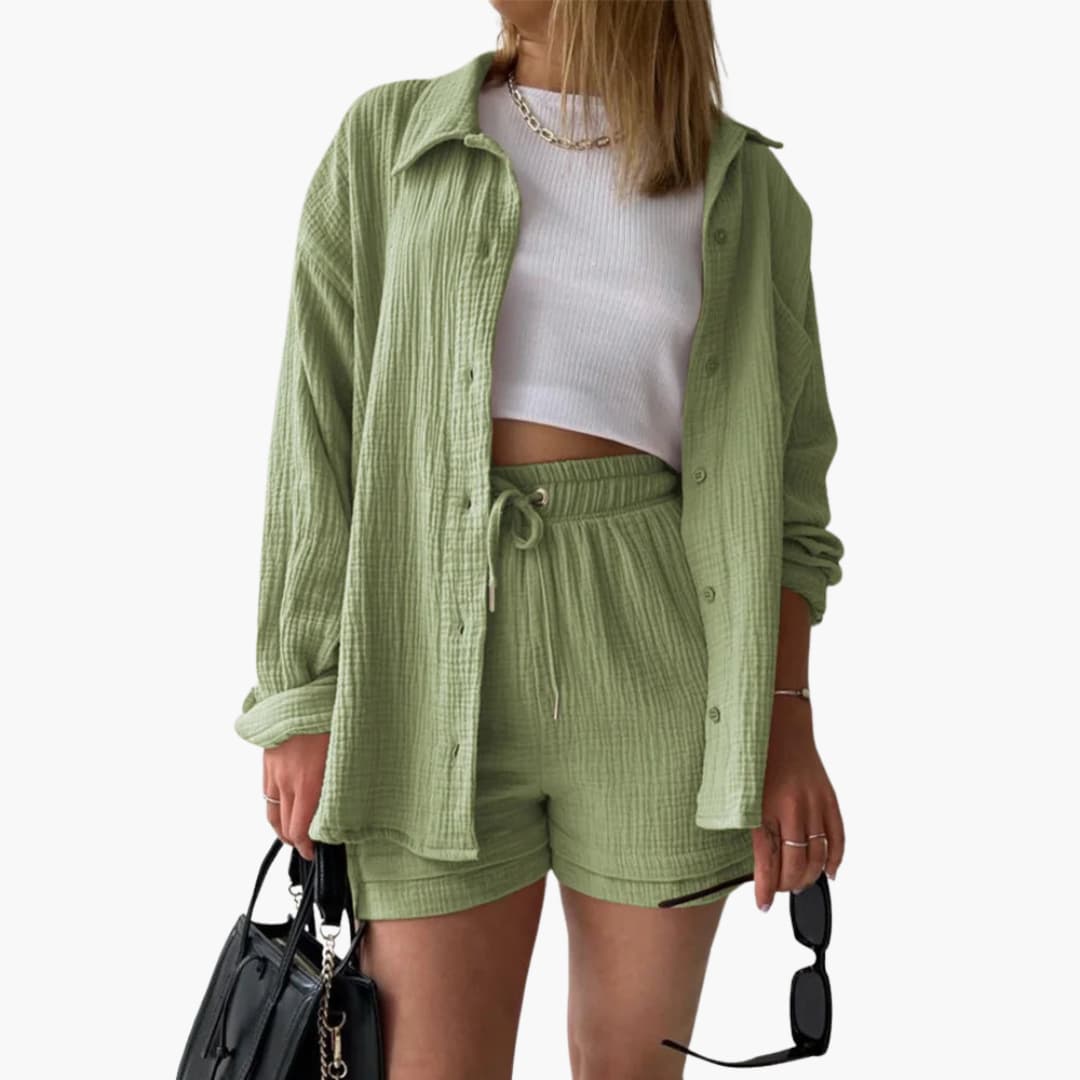 Sharon – Chic Two-Piece Set with Relaxed Summer Silhouette