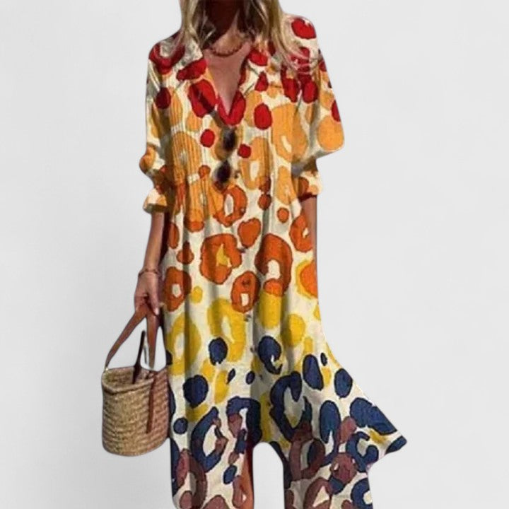 Maya – Elegant Summer Printed Boho Dress