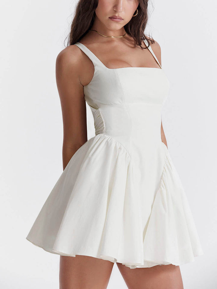Vivian – Backless A-Line Mini Dress with Bow