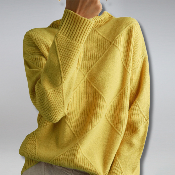 Winifred – Ribbed Chunky Turtleneck Sweater for Women