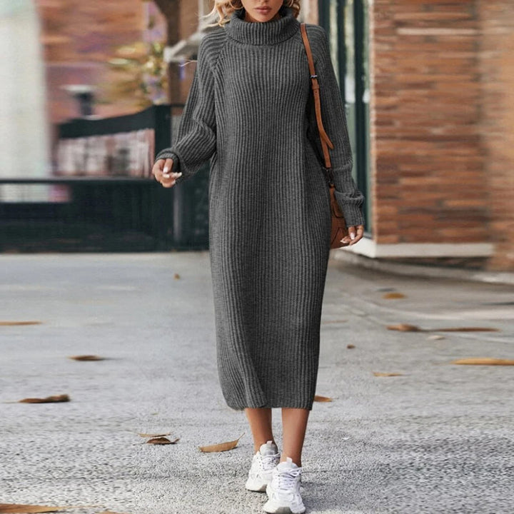 Raven – Turtleneck Maxi Sweater Dress for Women