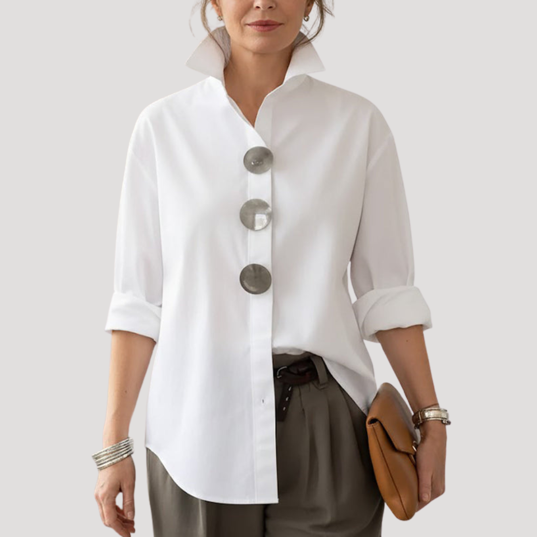 Lydia – Statement Button Blouse Relaxed Fit