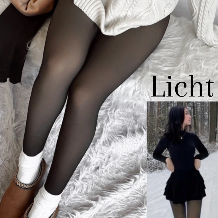 Eleonora – Sheer-Look Plush-Lined Leggings for Women