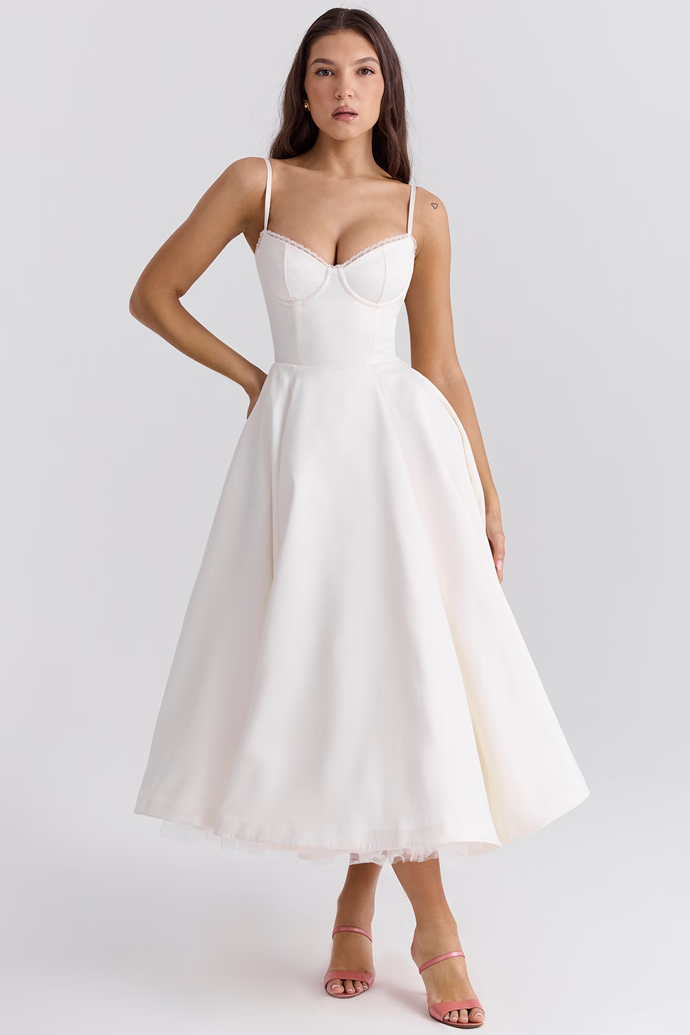 Bianca – Fit-and-Flare Midi Dress for Wedding Guest