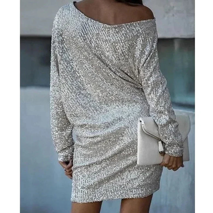 Eleanor – One-Shoulder Sequin Mini Dress for Cocktail Party