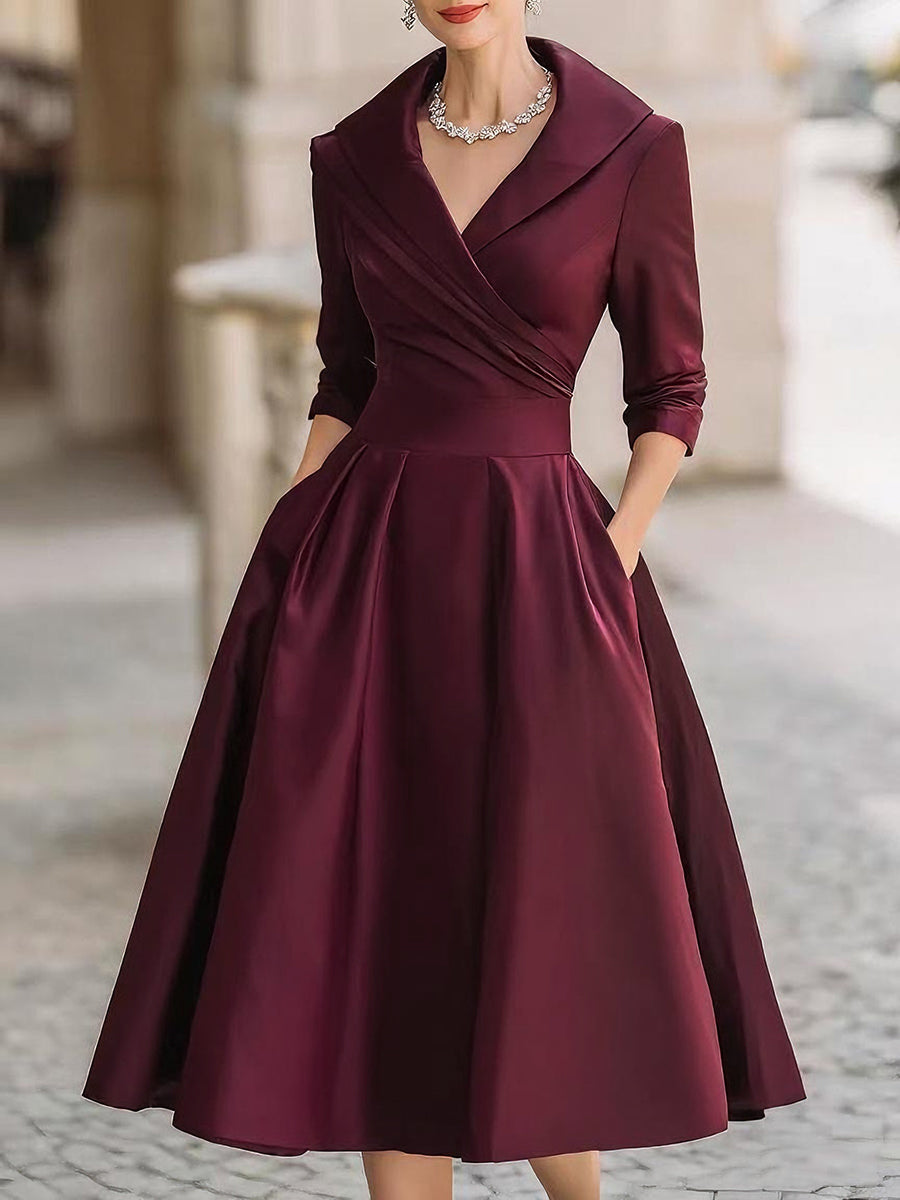 Samantha – Flowy V-Neck Summer Midi Dress