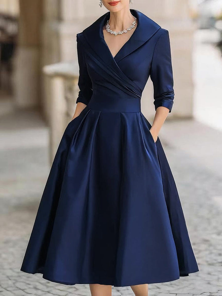 Samantha – Flowy V-Neck Summer Midi Dress