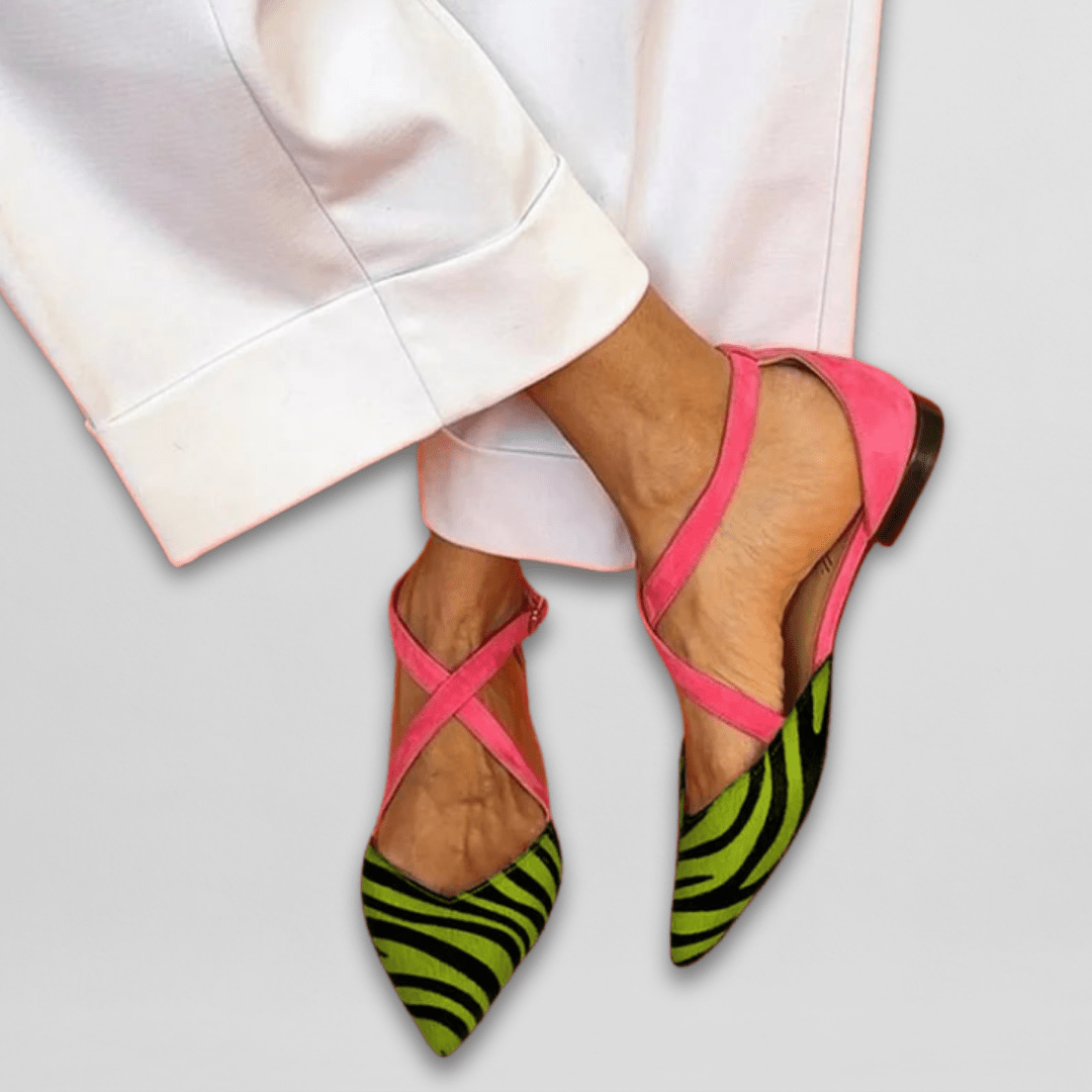Sadie – Chic Ballet Flats with Crisscross Straps