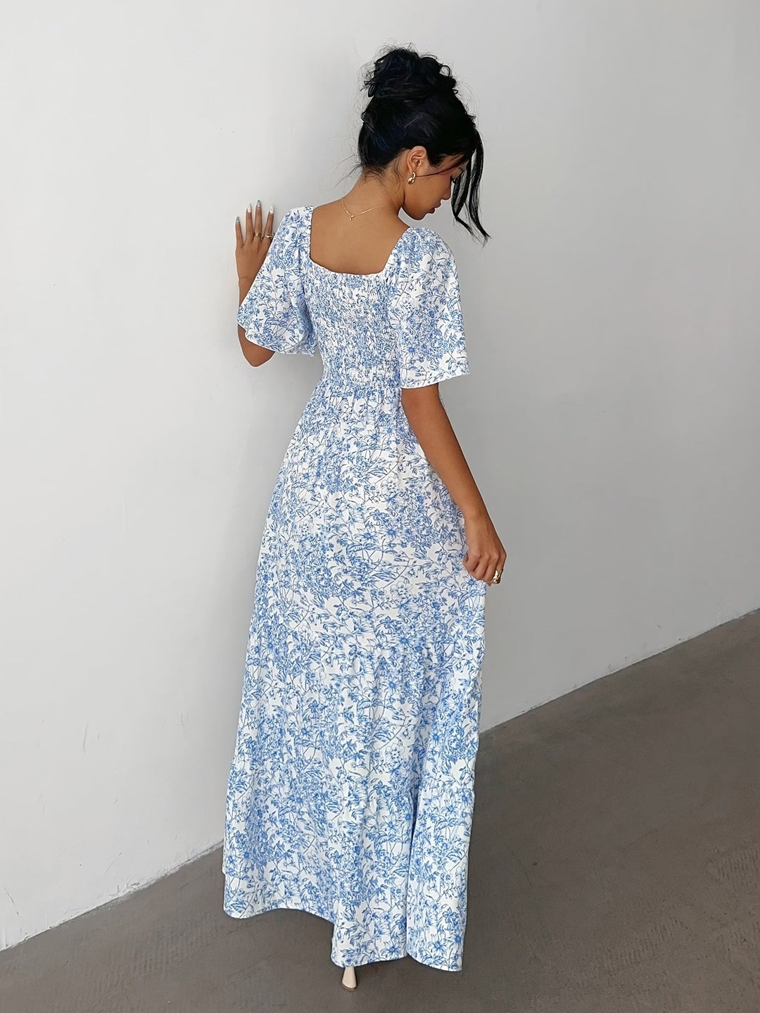 Meredith – Floral Tiered Maxi Dress for Summer Weddings