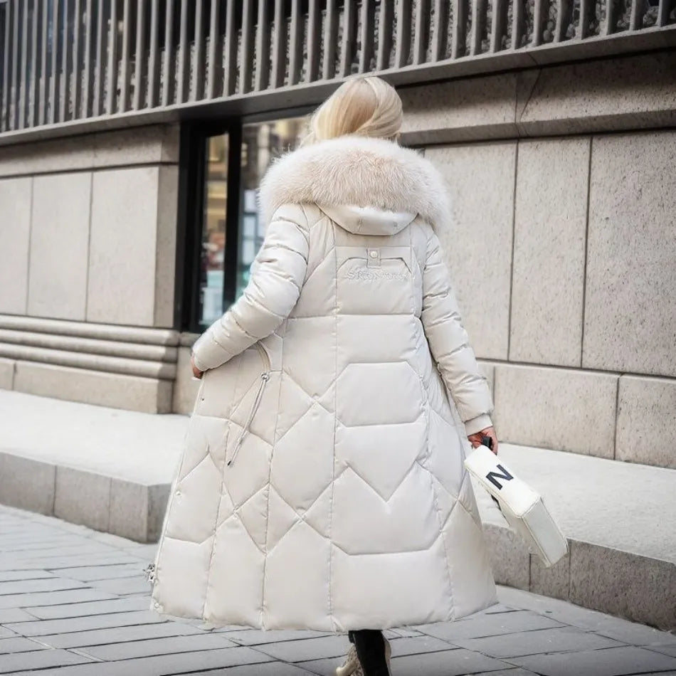 Rowan – Longline Quilted Puffer Coat for Women