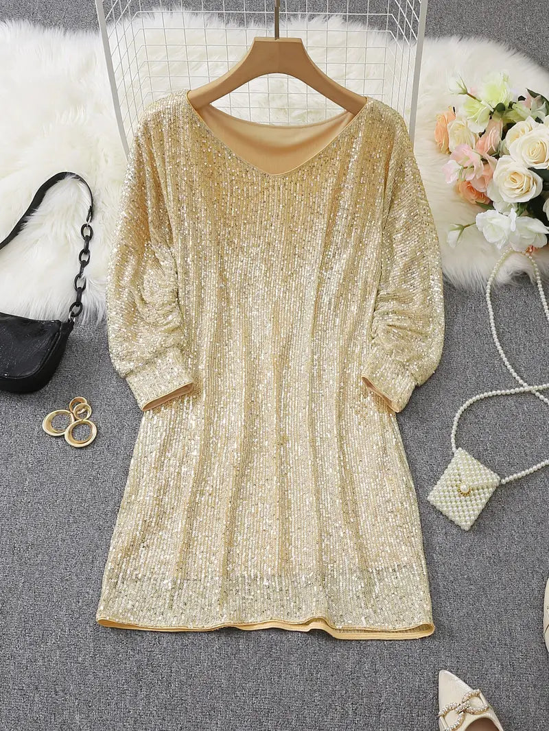 Eleanor – One-Shoulder Sequin Mini Dress for Cocktail Party