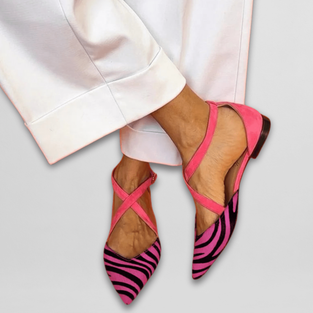 Sadie – Chic Ballet Flats with Crisscross Straps