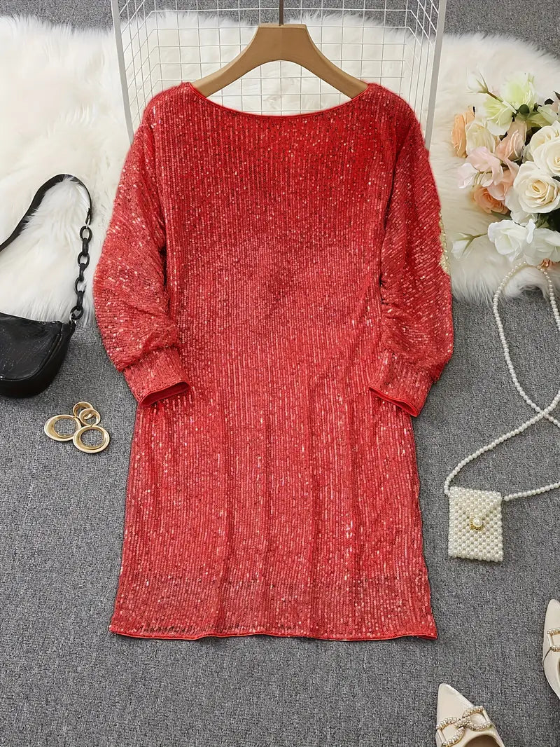 Eleanor – One-Shoulder Sequin Mini Dress for Cocktail Party