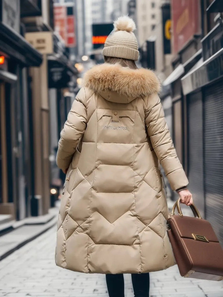 Rowan – Longline Quilted Puffer Coat for Women