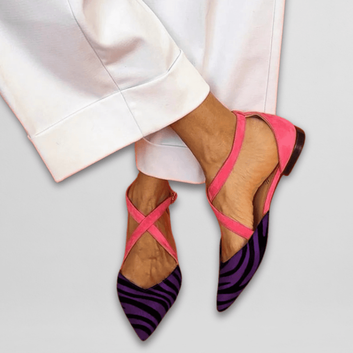 Sadie – Chic Ballet Flats with Crisscross Straps