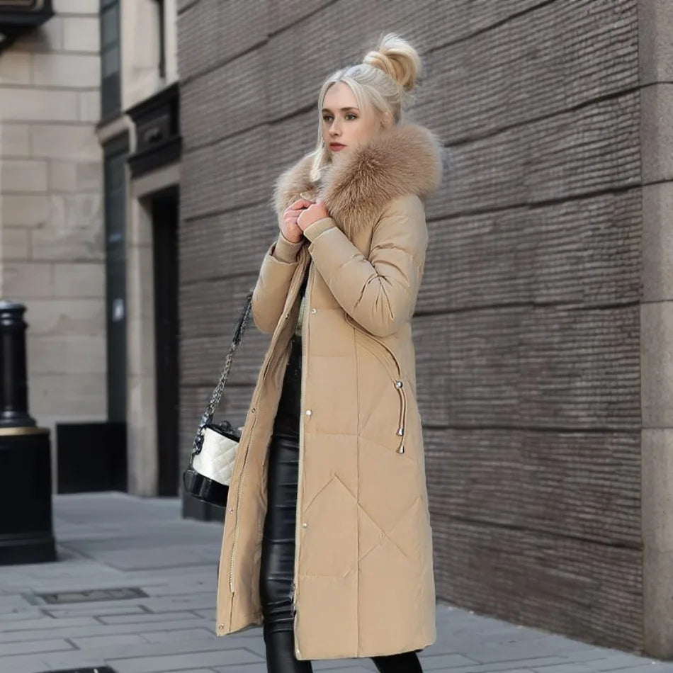 Rowan – Longline Quilted Puffer Coat for Women