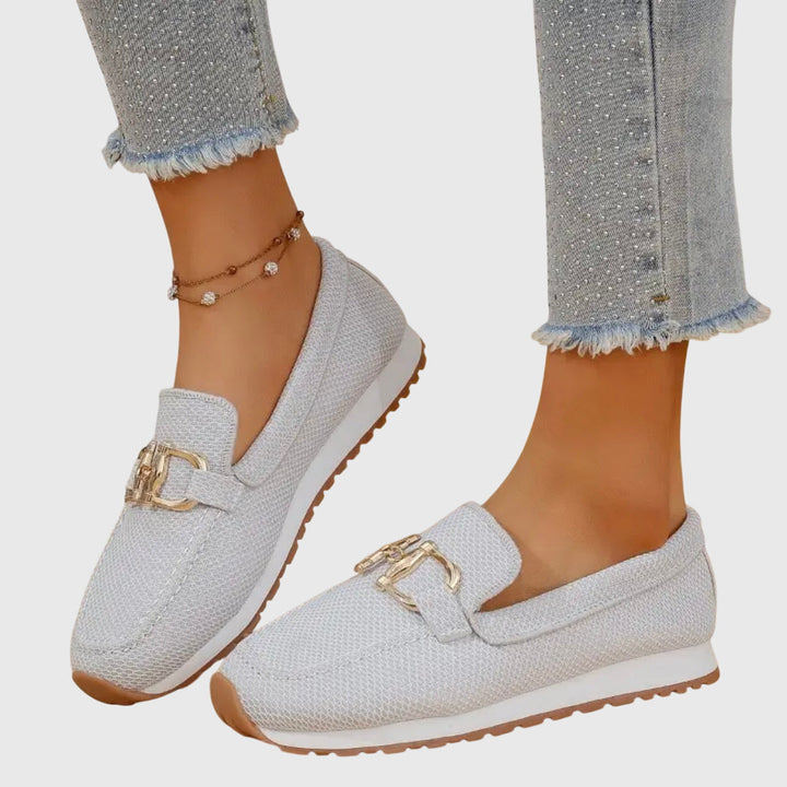 Sloane – Elegant Loafers with Gold Horsebit Detail