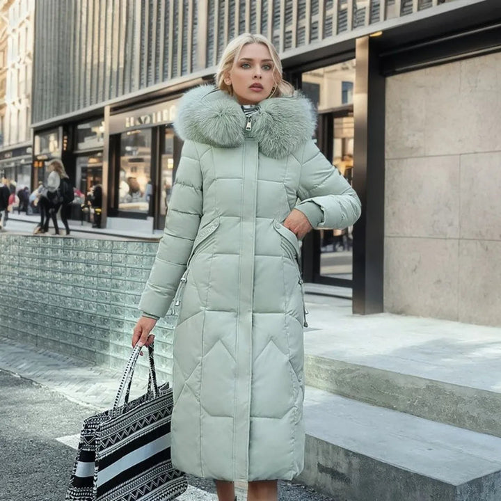 Rowan – Longline Quilted Puffer Coat for Women