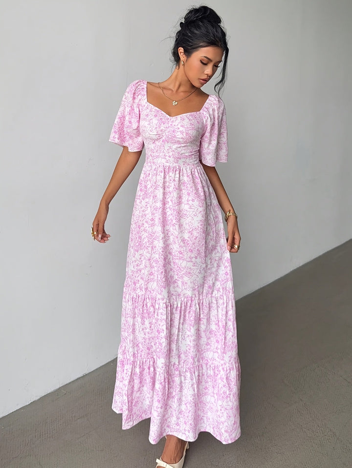 Meredith – Floral Tiered Maxi Dress for Summer Weddings