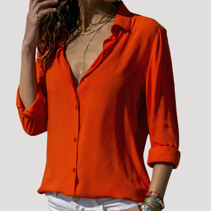 Lucinda – Dressy Long Sleeve Button Down Blouse