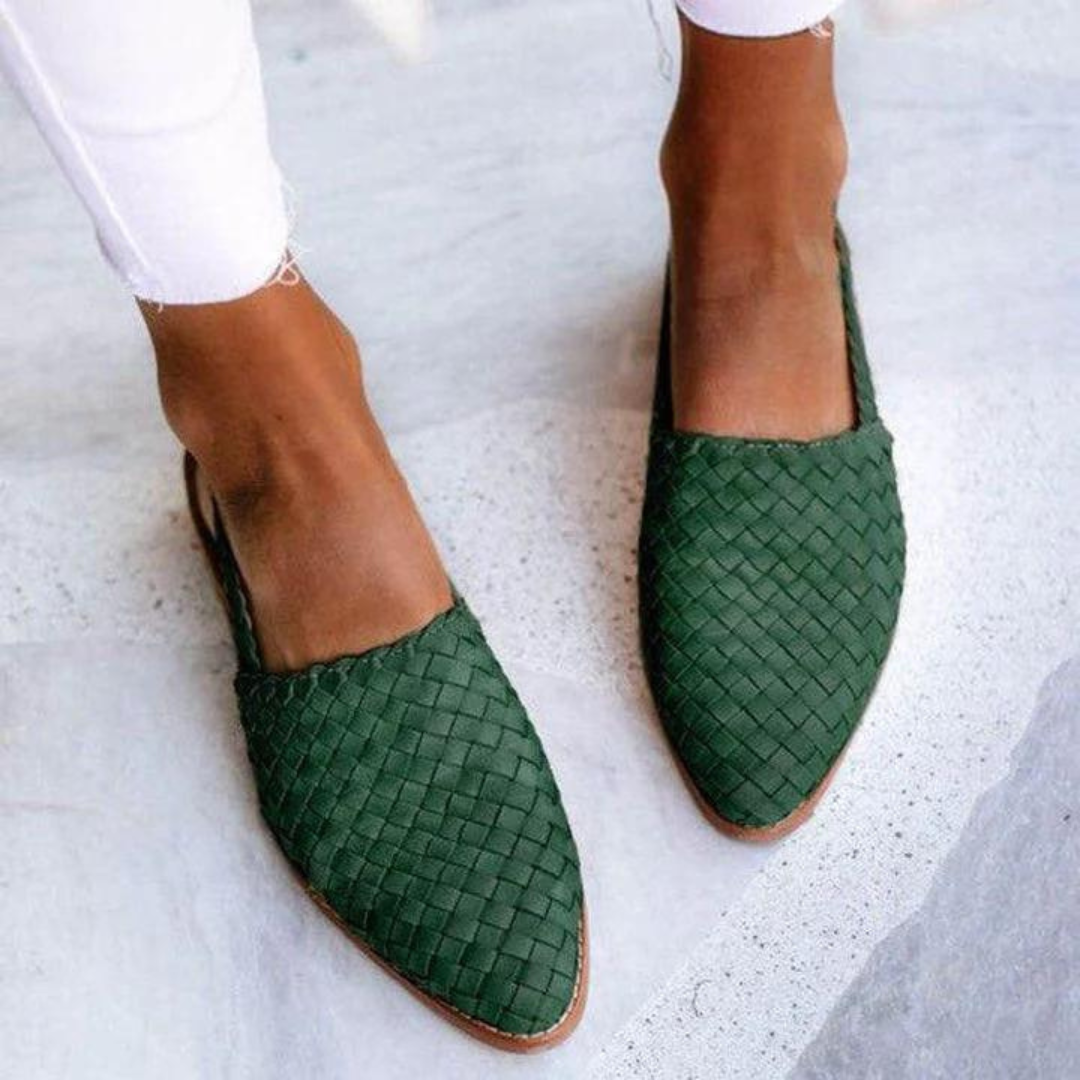 Elizabeth – Chic Woven Ballet Flats