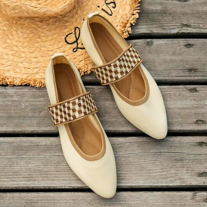 Cora – Pointed Toe Mary Jane Ballet Flats