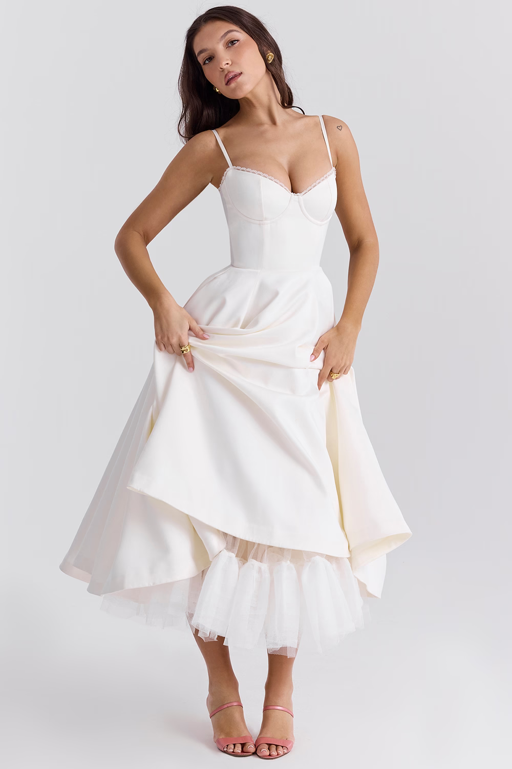 Bianca – Fit-and-Flare Midi Dress for Wedding Guest