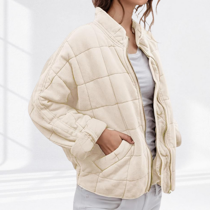 Reese – Cropped Oversized Quilted Jacket for Women