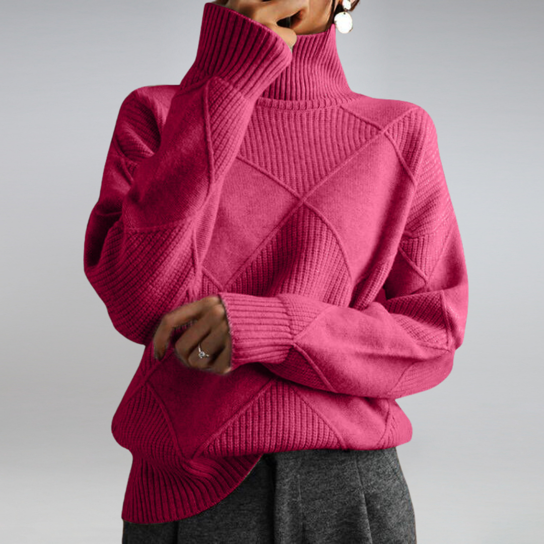 Winifred – Ribbed Chunky Turtleneck Sweater for Women