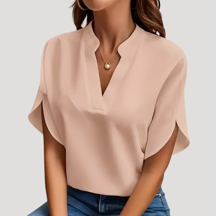 Lucille – Split Neck Batwing Blouse