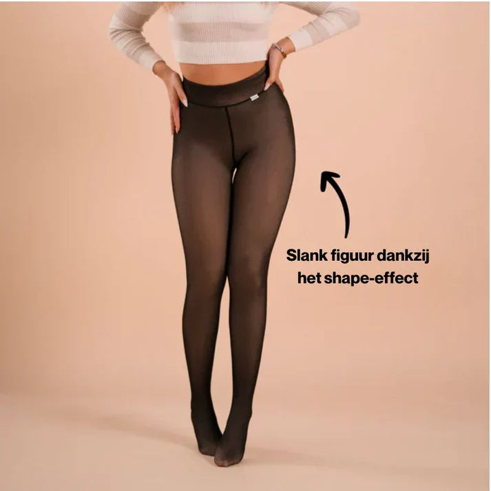 Eleonora – Sheer-Look Plush-Lined Leggings for Women