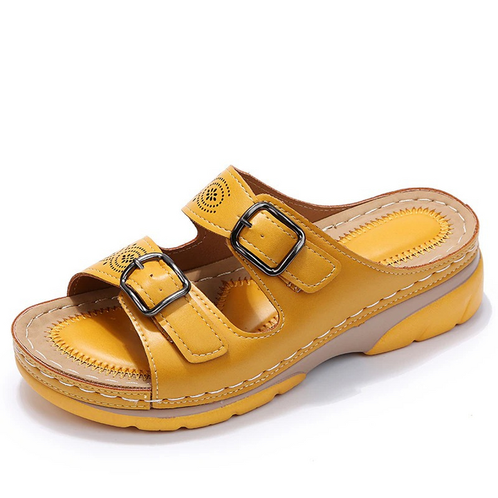 Camille – Double-Strap Platform Slide Sandals