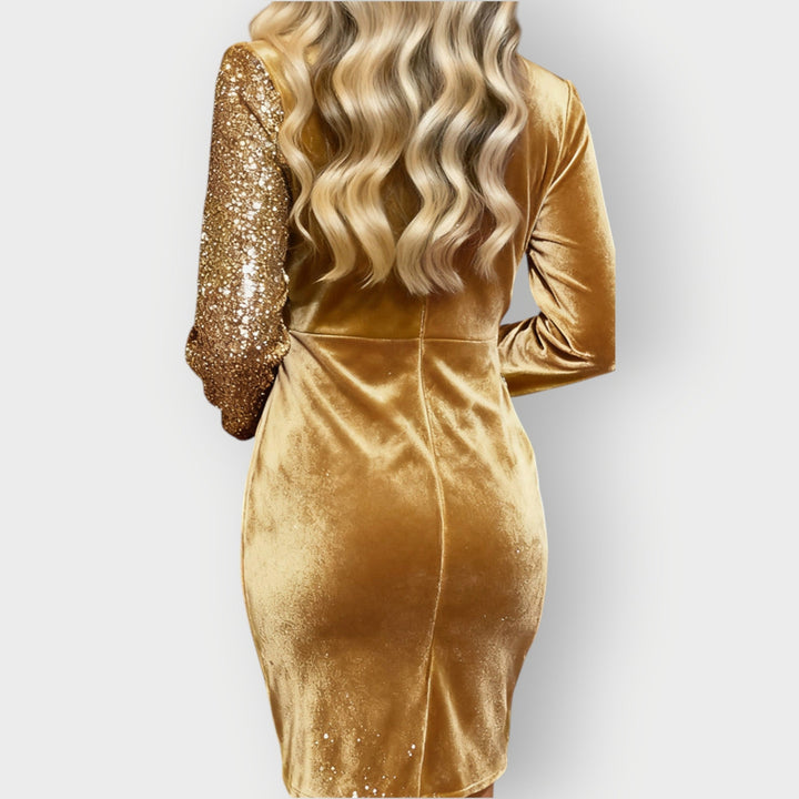 Mila – Long Sleeve Sequin Mini Party Dress