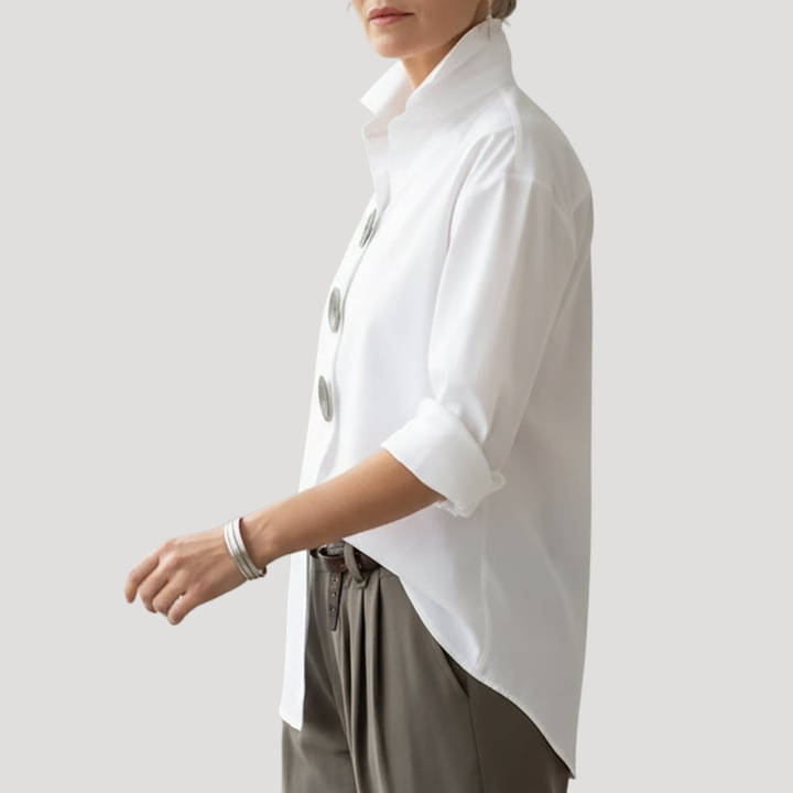Lydia – Statement Button Blouse Relaxed Fit