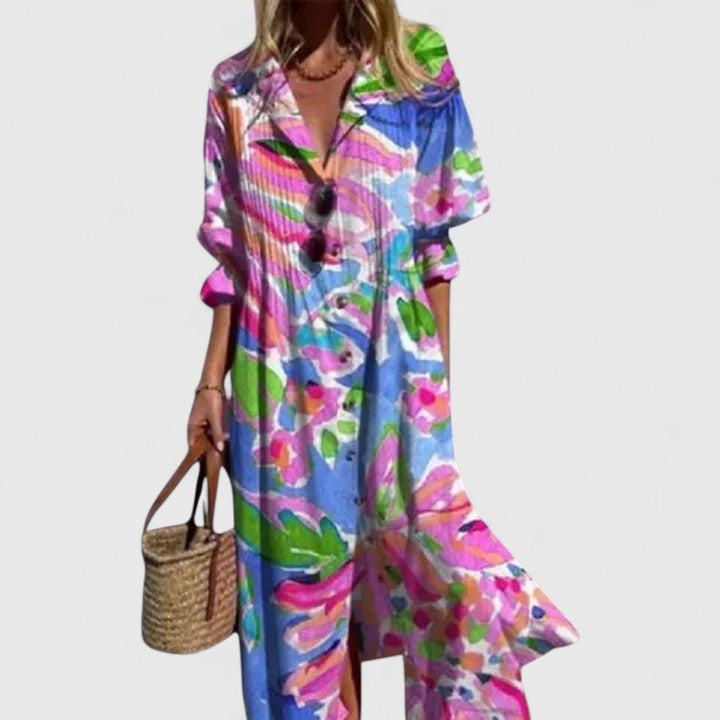 Maya – Elegant Summer Printed Boho Dress