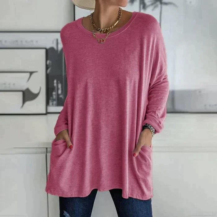 Anne – Oversized Tunic Top with Pockets