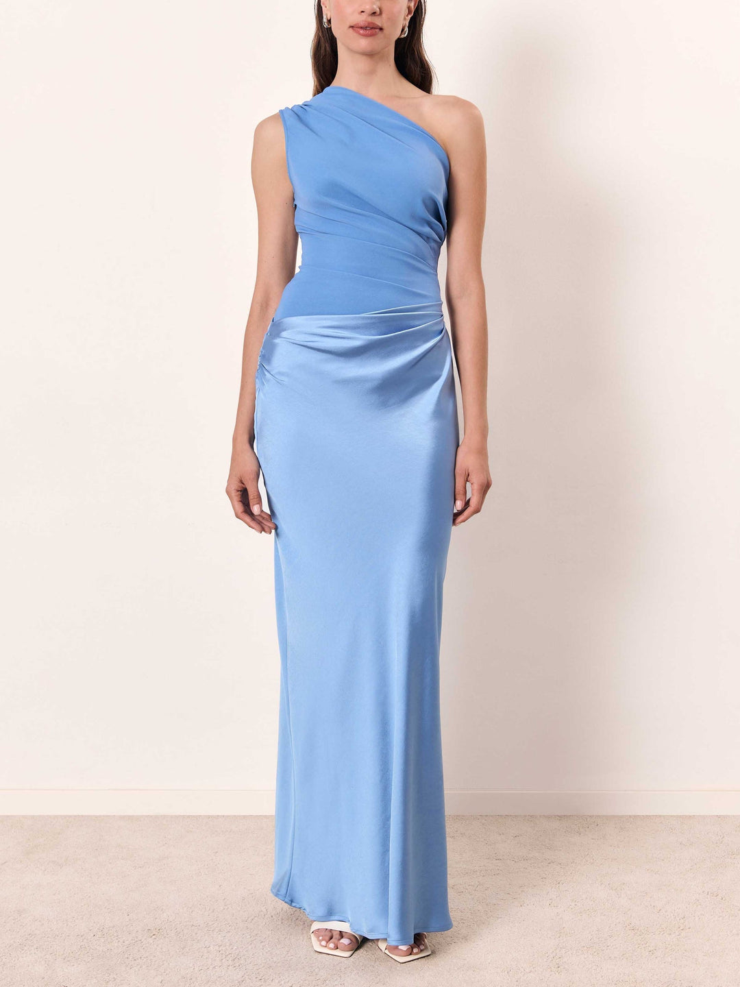 Clementine | One-Shoulder Pleated Maxi Dress